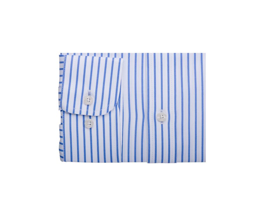 White shirt with blue stripes - LÉONEL