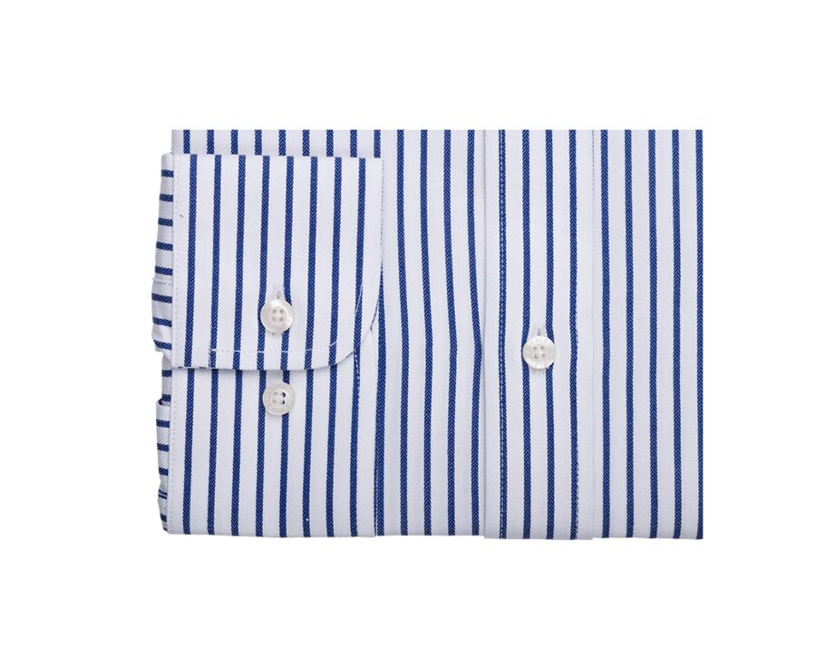White shirt with navy stripes - LÉONEL