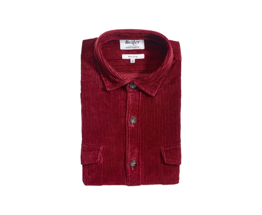 Burgundy - Corduroy over shirt - VICTORIN