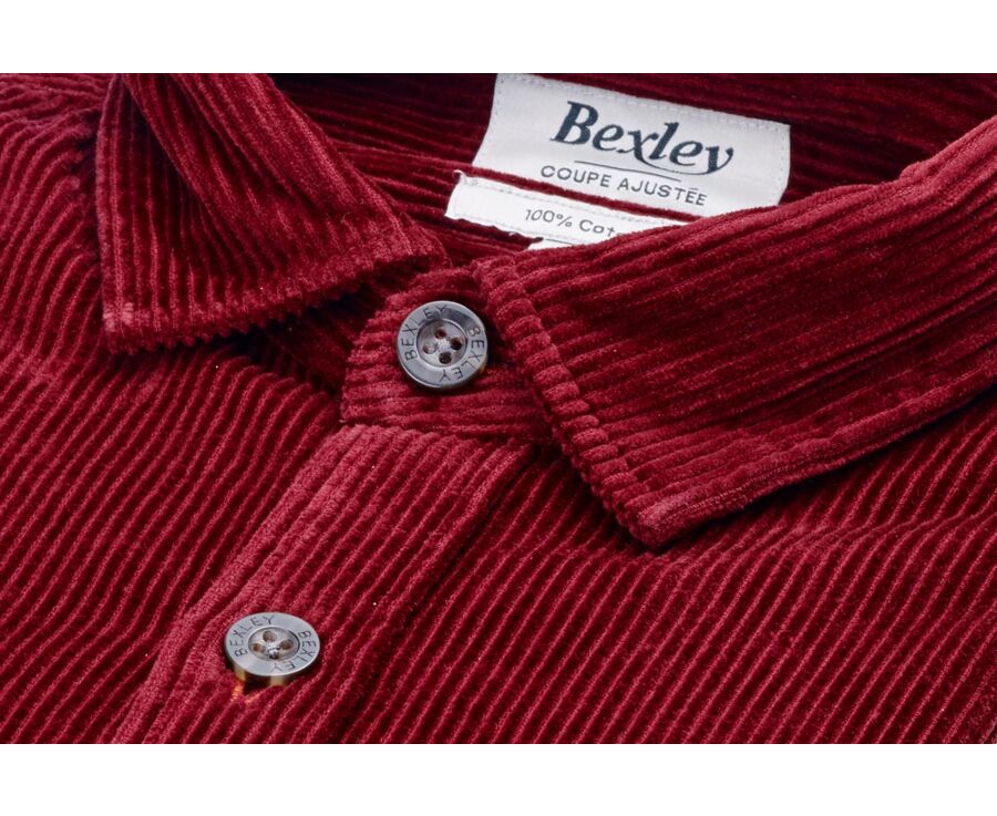 Burgundy - Corduroy over shirt - VICTORIN