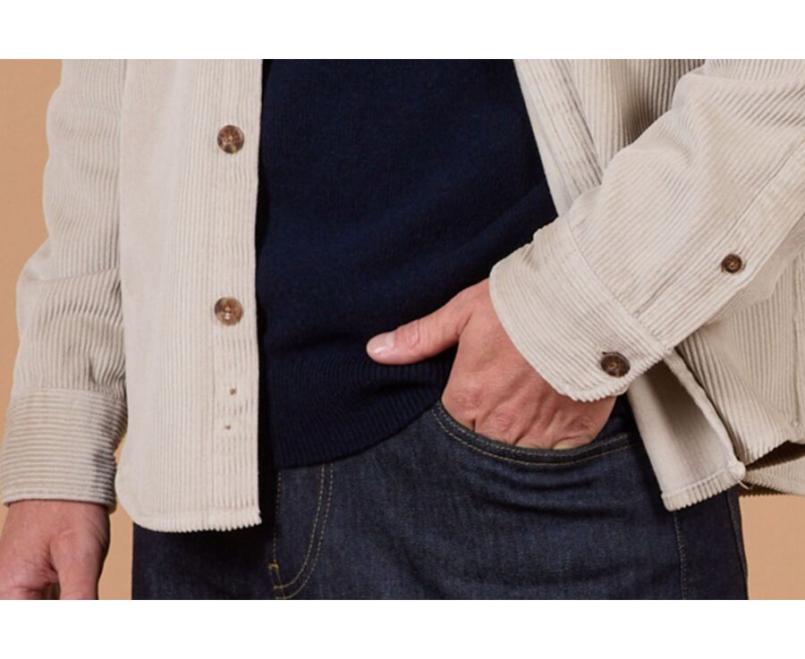 Light Beige Corduroy over shirt - VICTORIN