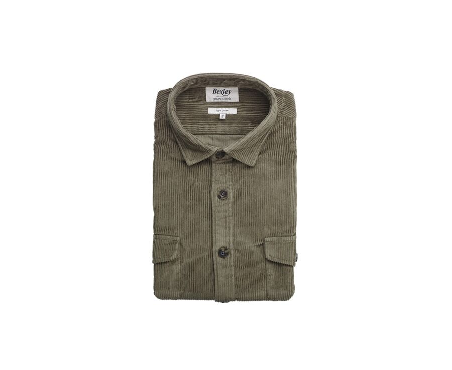 Army Green Corduroy over shirt - VICTORIN