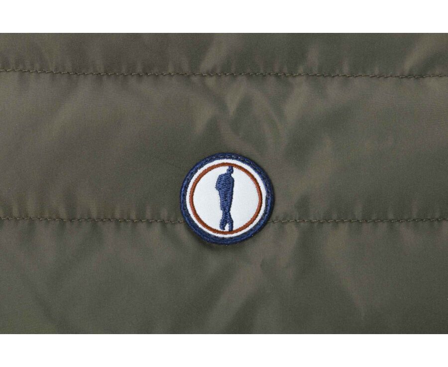 Men's Khaki Lightweight Hooded Down Jacket - SIVERT II