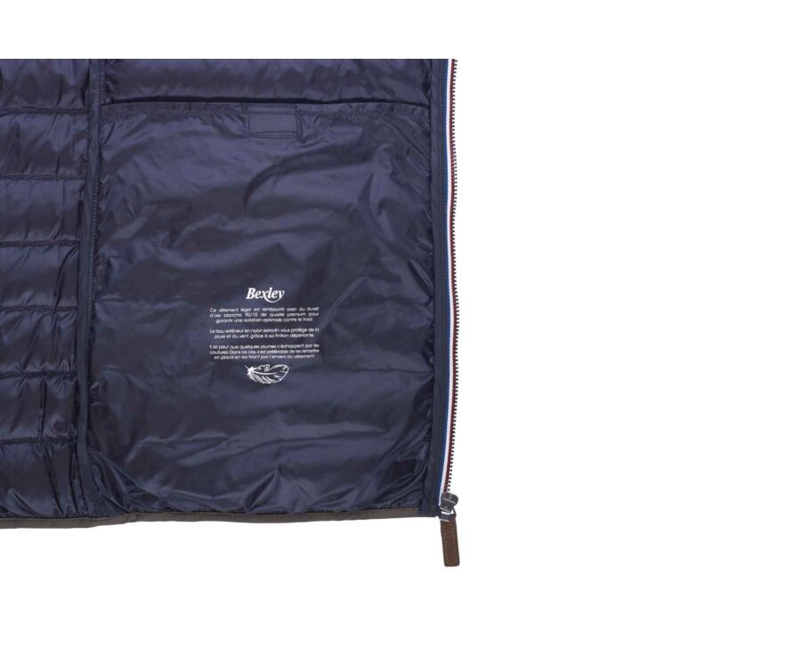 Men's Khaki Lightweight Hooded Down Jacket - SIVERT II