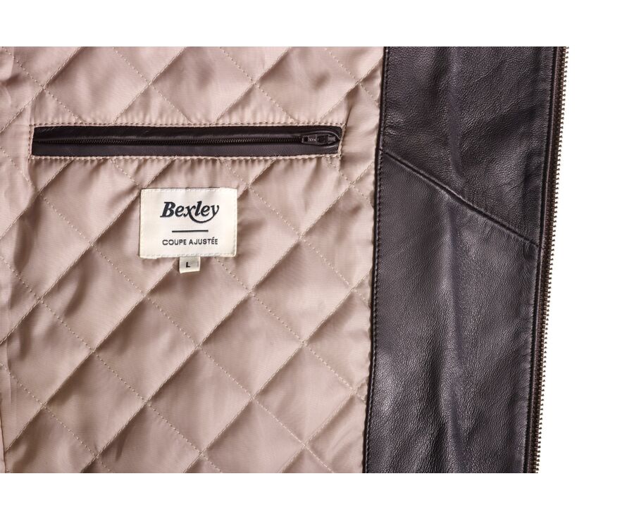 Chocolate Leather Aviator Jacket - EVERETT II