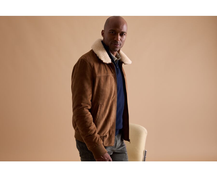 Havana Leather Aviator Jacket - EVERETT II