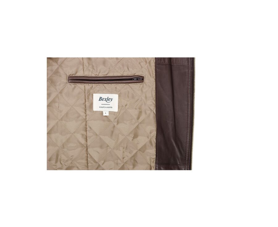 Brown Leather Aviator Jacket - EVERETT II