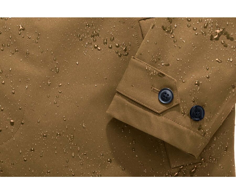 Brown padded Men's trench coat - AURESTILDE