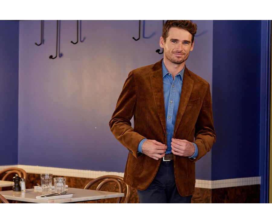 Hazelnut Corduroy Blazer - LÉANDRUS