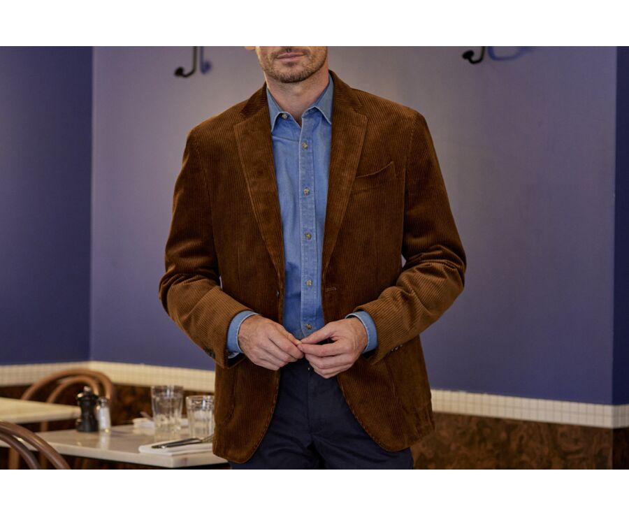 Hazelnut Corduroy Blazer - LÉANDRUS