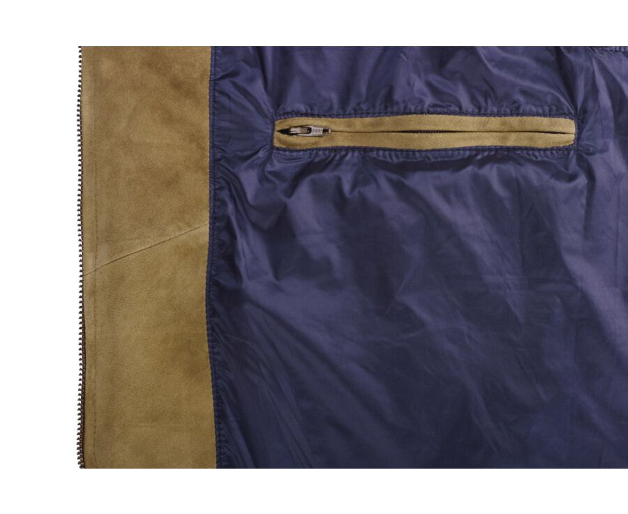 Hazelnut leather sleeveless Down Jacket - NIKLAS