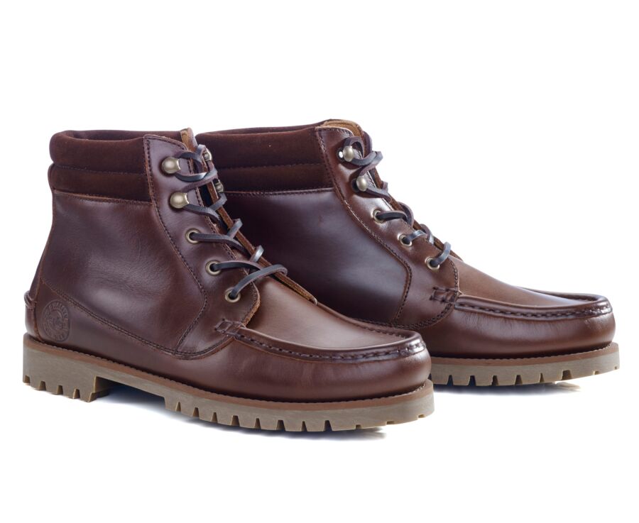 Chocolate lace up Outdoor Boots Shenley Gomme Bexley