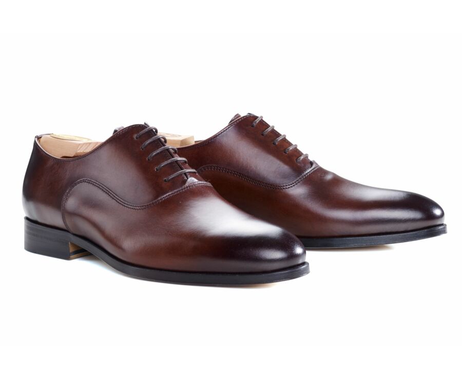 Patina Chocolate Oxford shoes - Leather outsole - WAYFORD