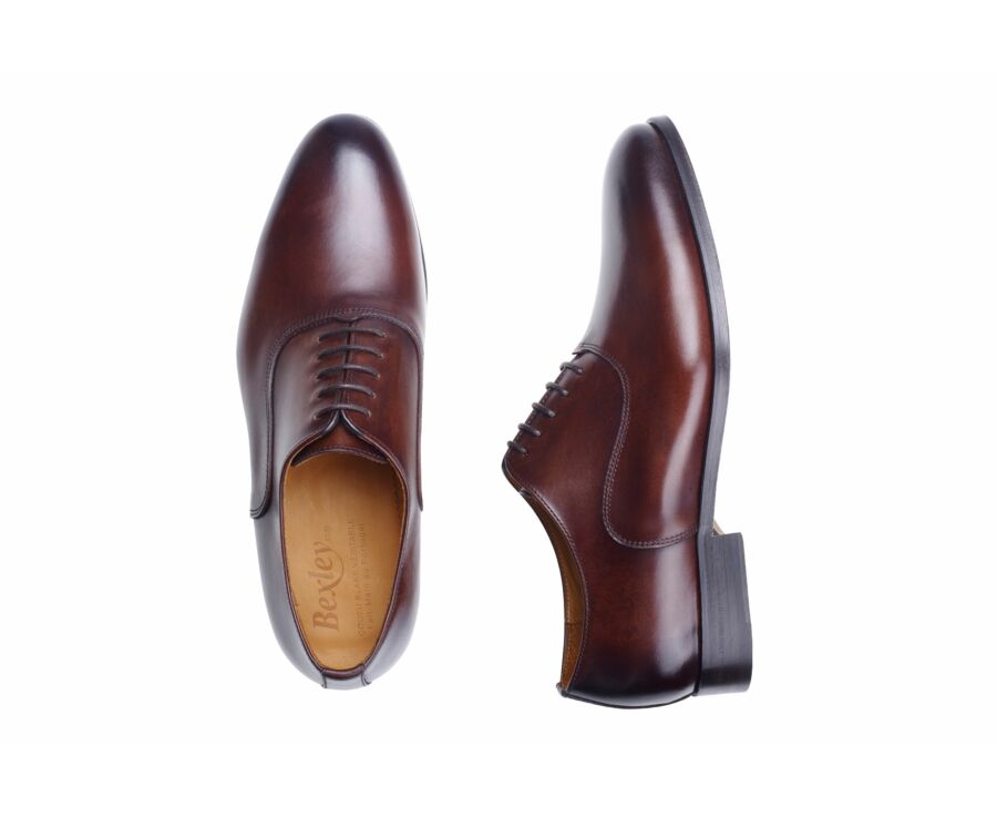 Patina Chocolate Oxford shoes - Leather outsole - WAYFORD