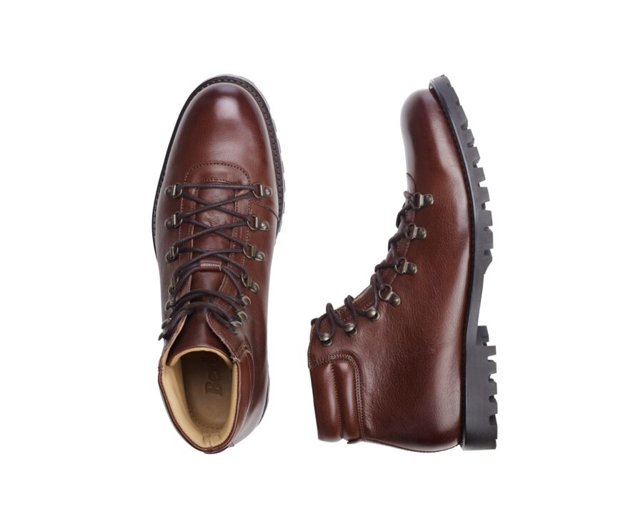 Patina chocolate lace-up Outdoor Boots  - GOSFIELD