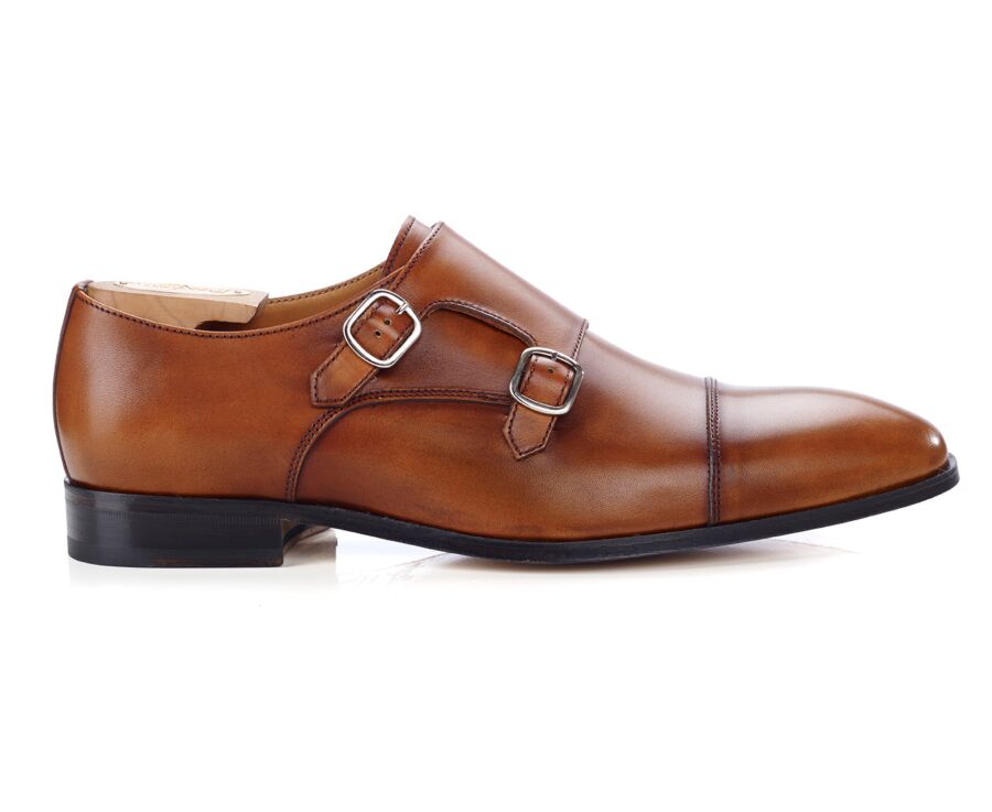 Patina Gold double Buckle Shoes - CHEDINGTON