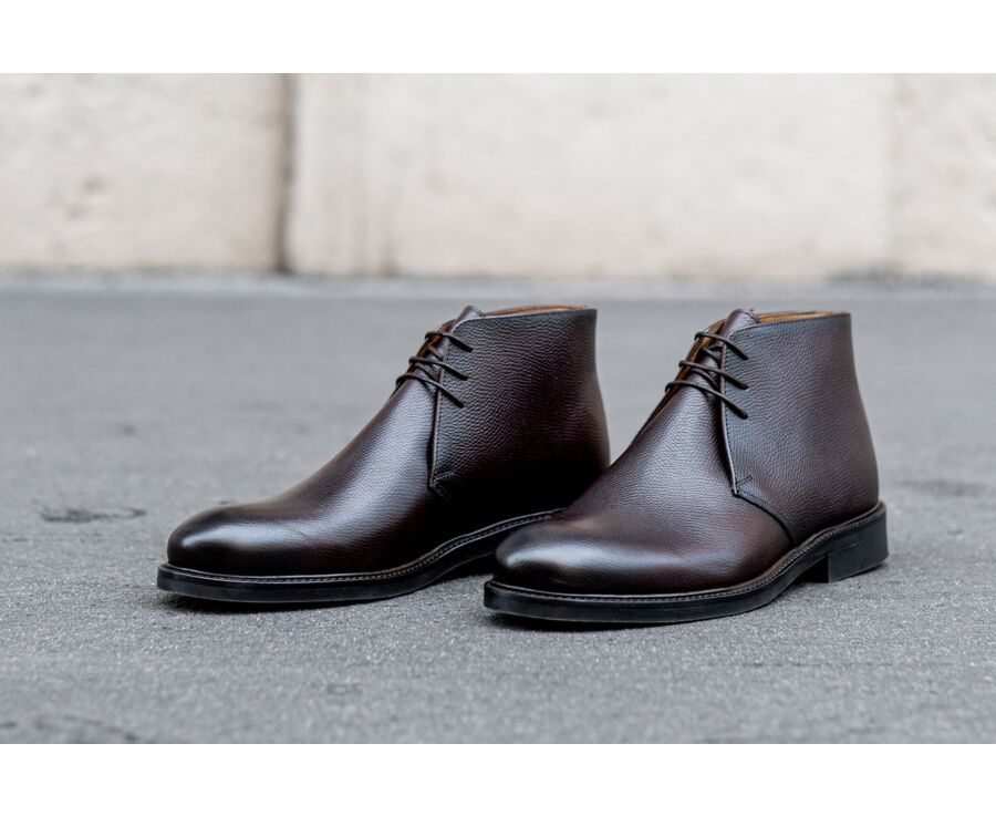 Chocolate leather Low Boots - GREENWICH GOMME CITY II