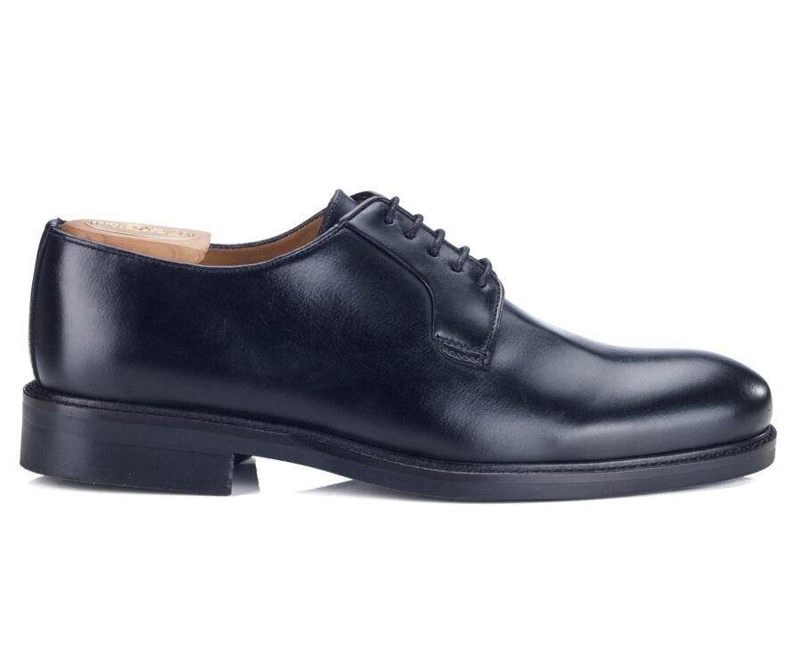 Black Derby Shoes - Rubber outsole - MONTEREY GOMME CITY