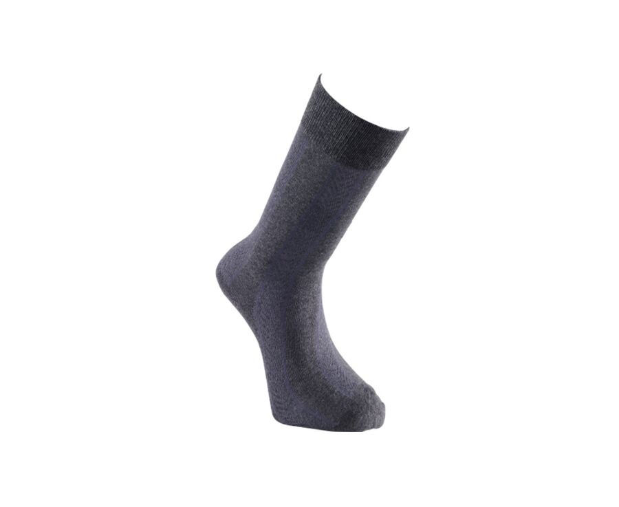 Men's Anthracite Grey Thick Cotton Socks with herringbone style