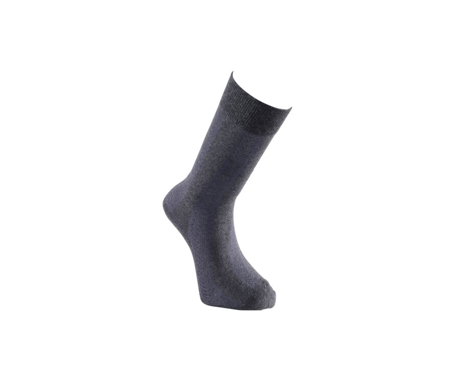 Men's Anthracite Grey Thick Cotton Socks with herringbone style