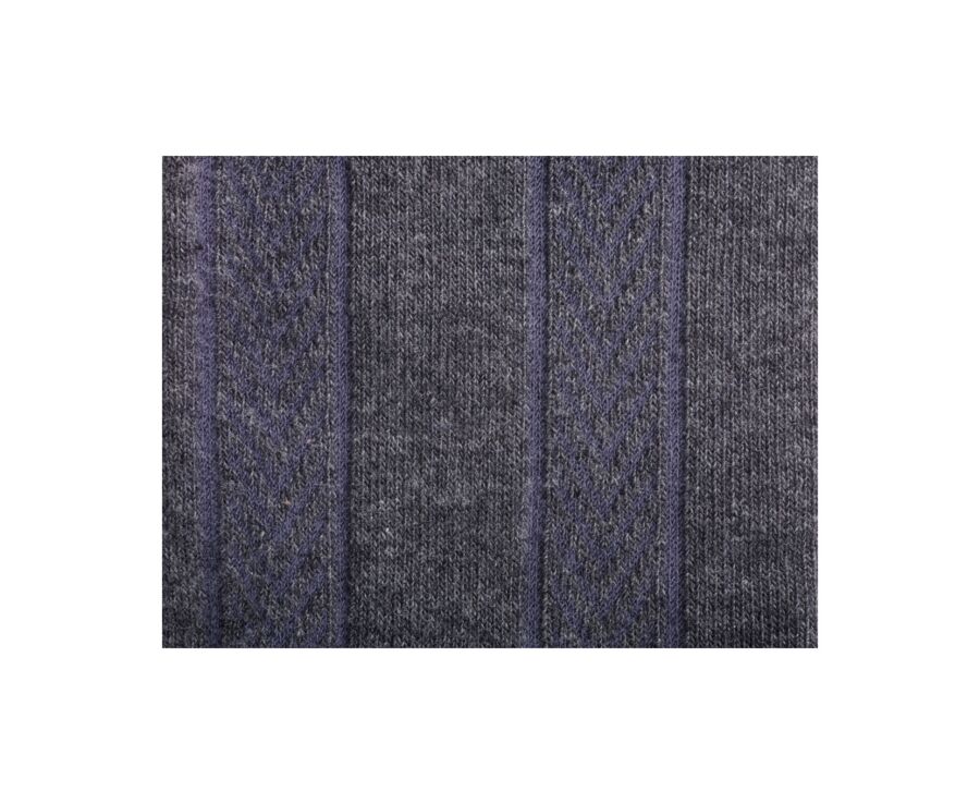 Men's Anthracite Grey Thick Cotton Socks with herringbone style