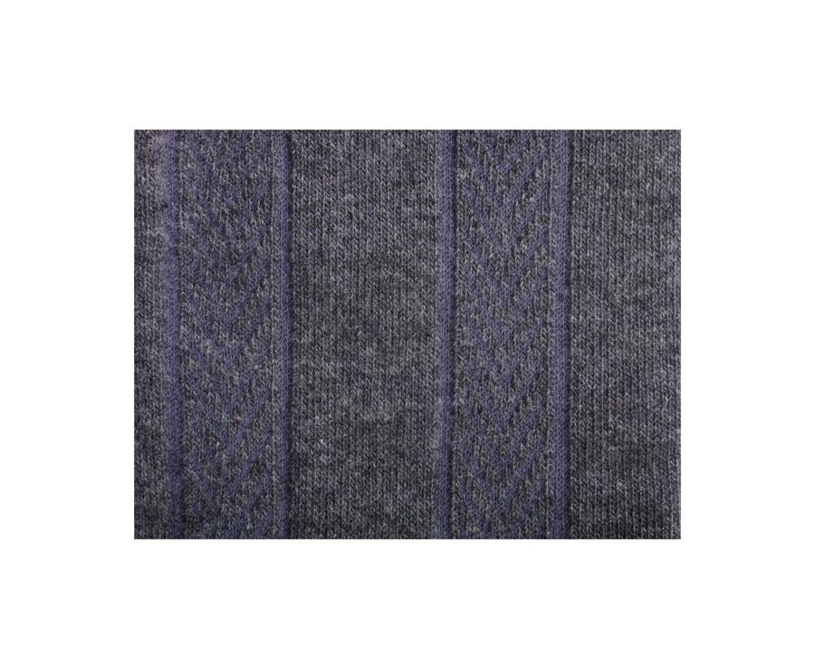 Men's Anthracite Grey Thick Cotton Socks with herringbone style