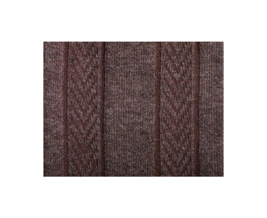 Men's Chocolate melange Thick Cotton Socks with herringbone style