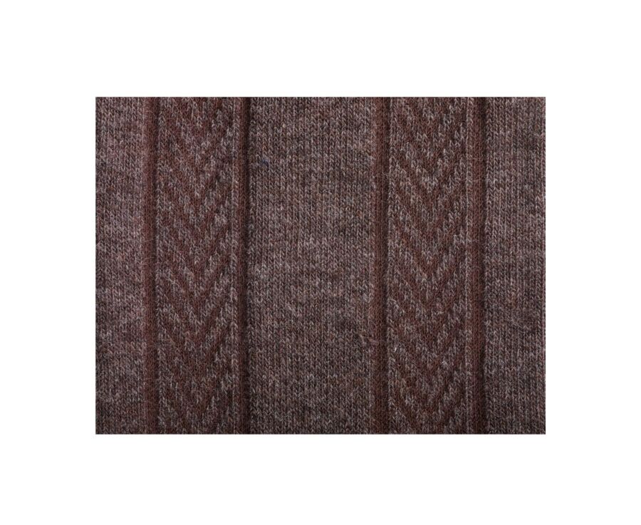 Men's Chocolate melange Thick Cotton Socks with herringbone style