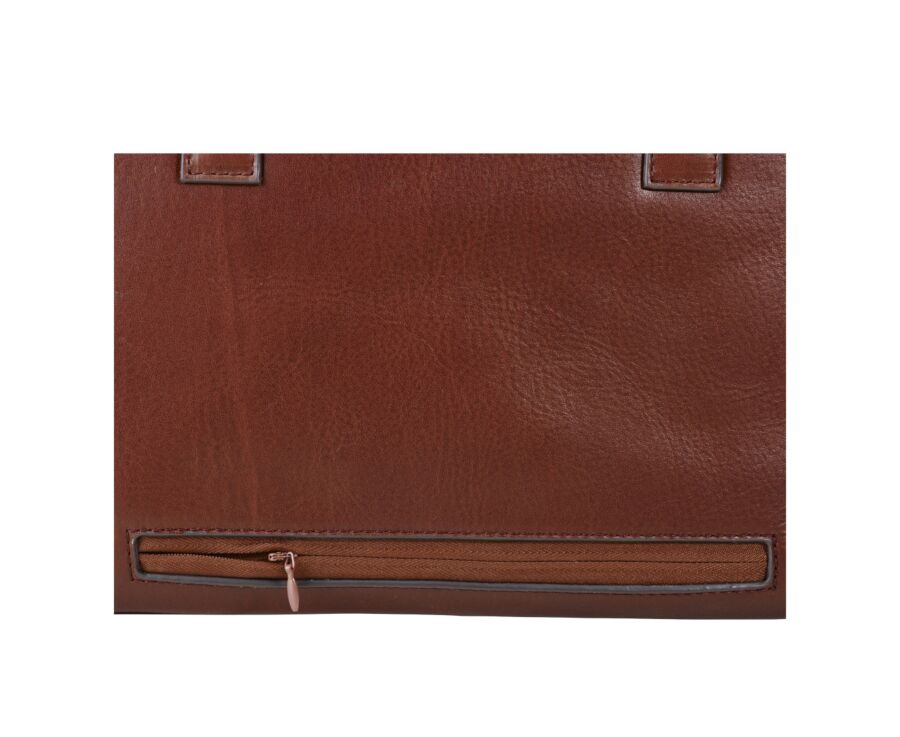 Cognac Men's leather satchel - HARWINTON