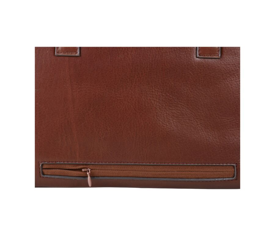 Cognac Men's leather briefcase - HARWINTON