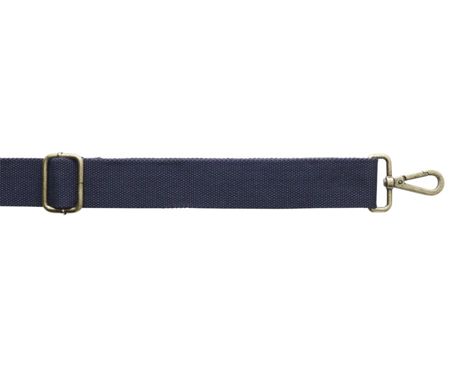Navy velvet Men's leather satchel - HARWINTON