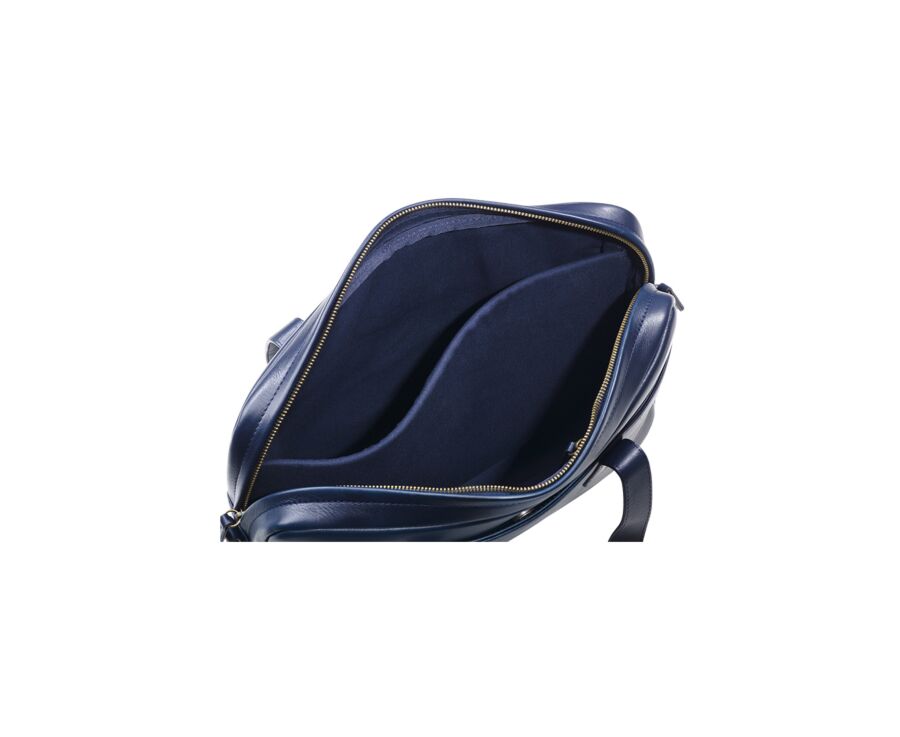 Navy Men's leather satchel - HARWINTON