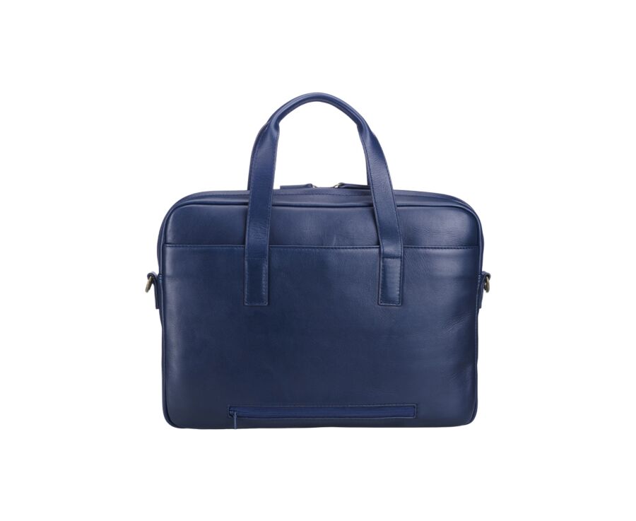 Navy Men's leather satchel - HARWINTON