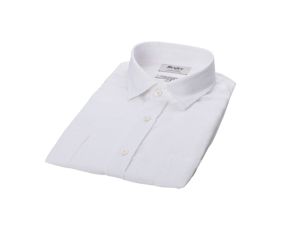 White Chambray cotton linen shirt - SIPHÉRIN