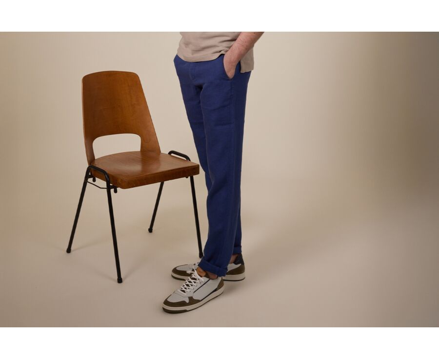 Men's chino trousers Indigo Blue - KYLSON