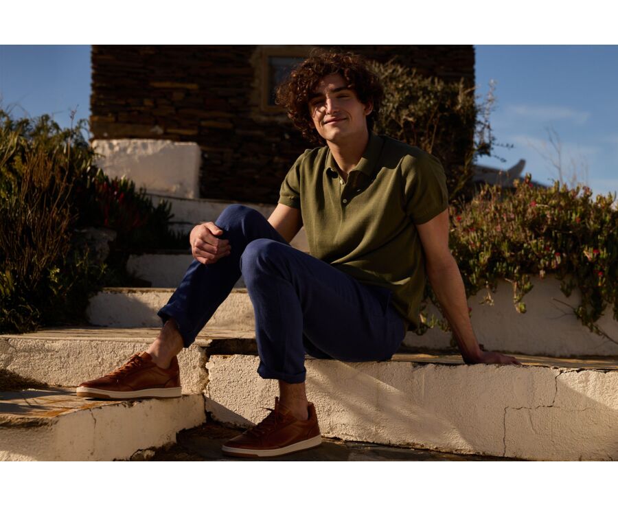Men's chino trousers Indigo Blue - KYLSON
