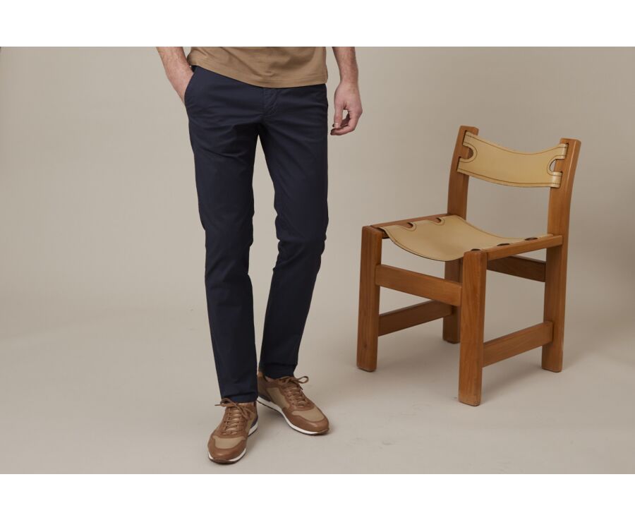 Navy Men's chinos - KALLEN