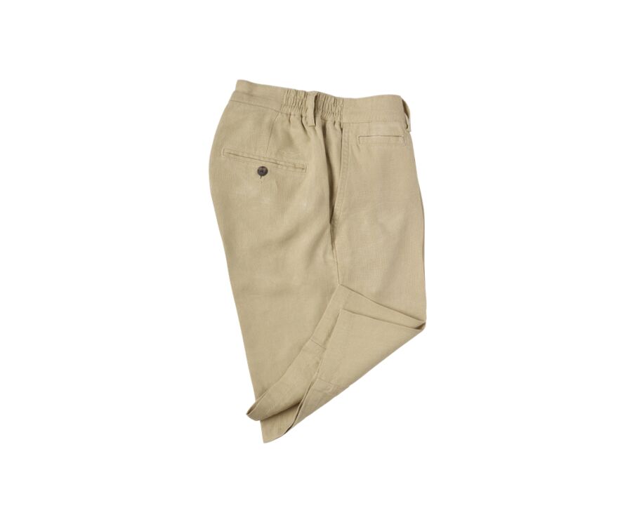 Beige linen shorts - BORYS