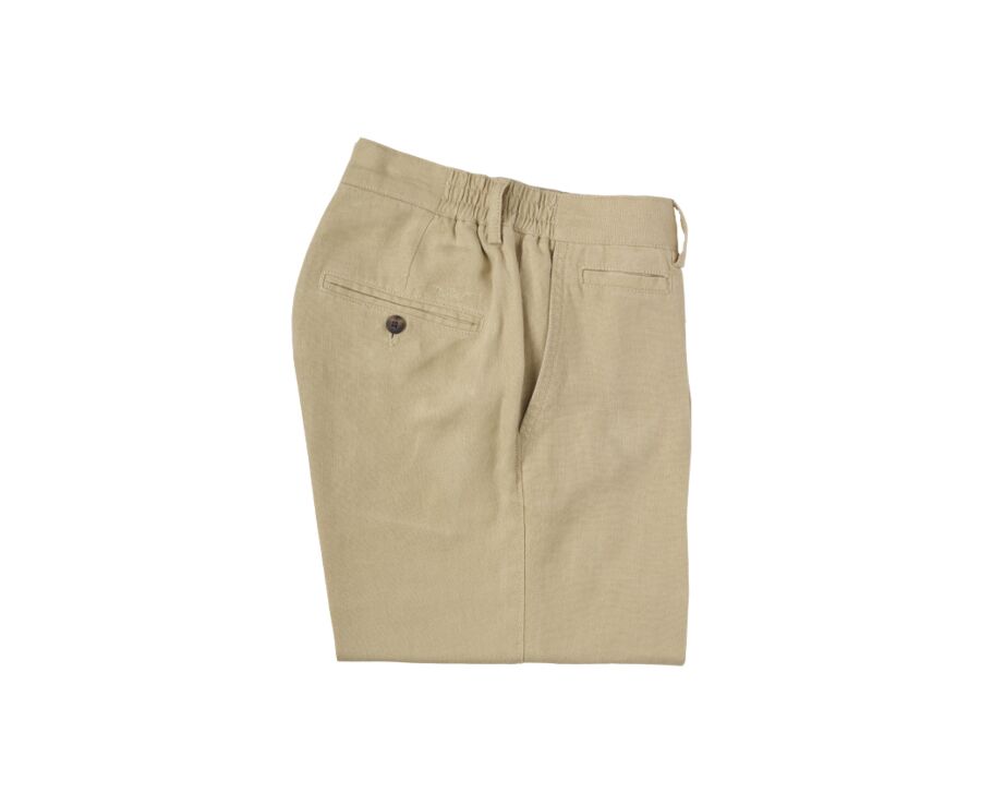 Beige linen shorts - BORYS
