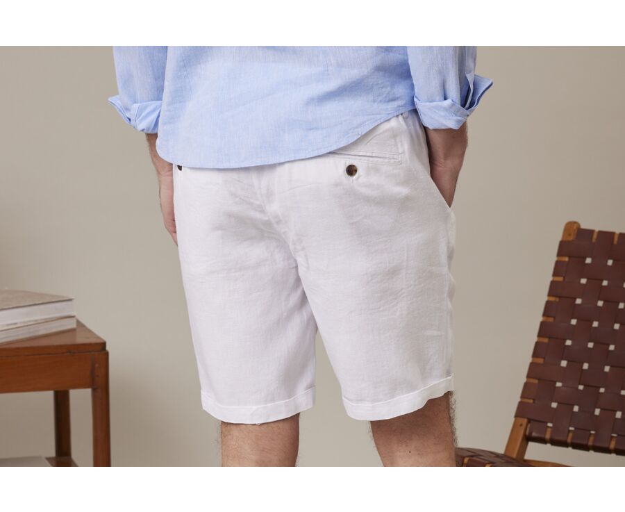 Blanc linen shorts - BORYS