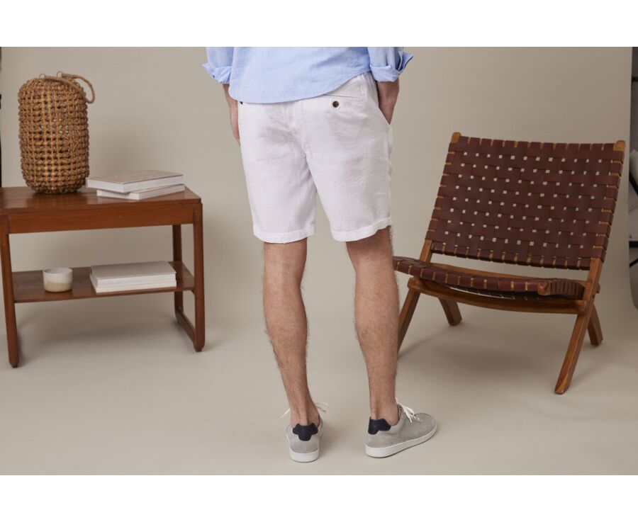 Blanc linen shorts - BORYS