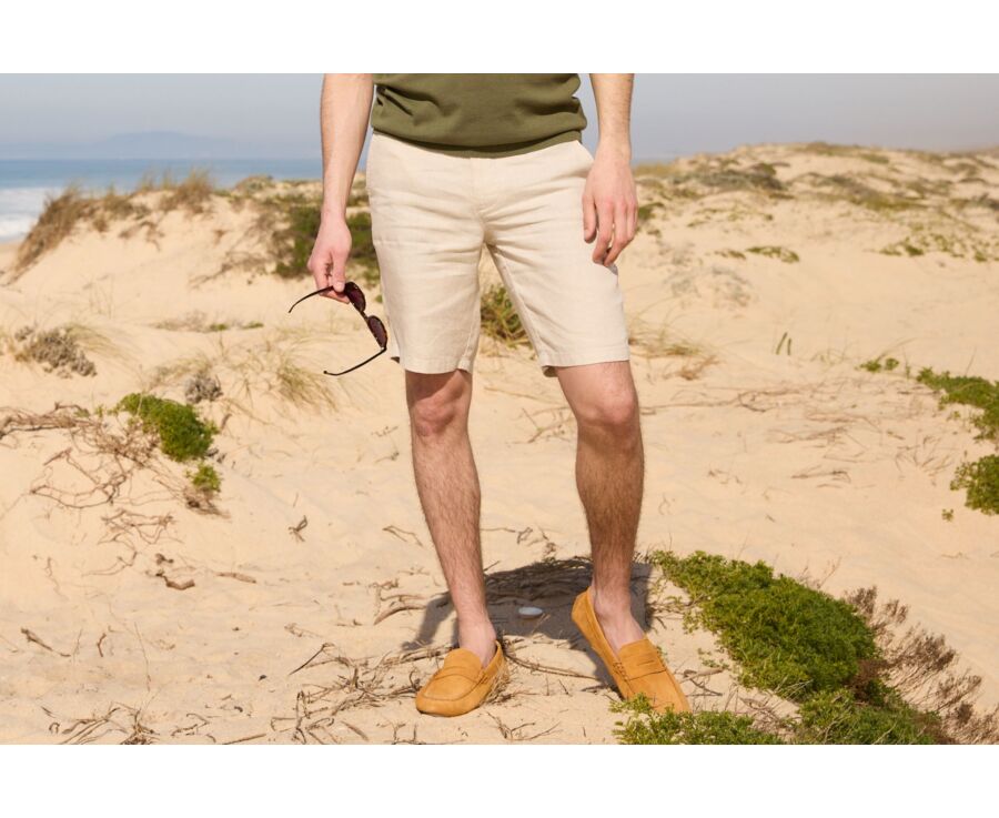 Light Beige linen shorts - BORYS