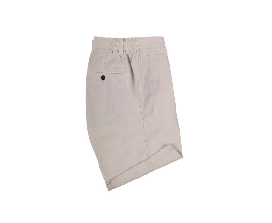 Light Beige linen shorts - BORYS