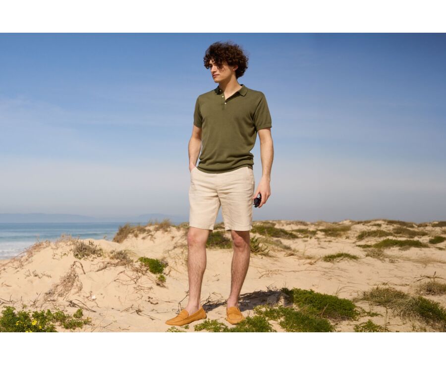 Light Beige linen shorts - BORYS
