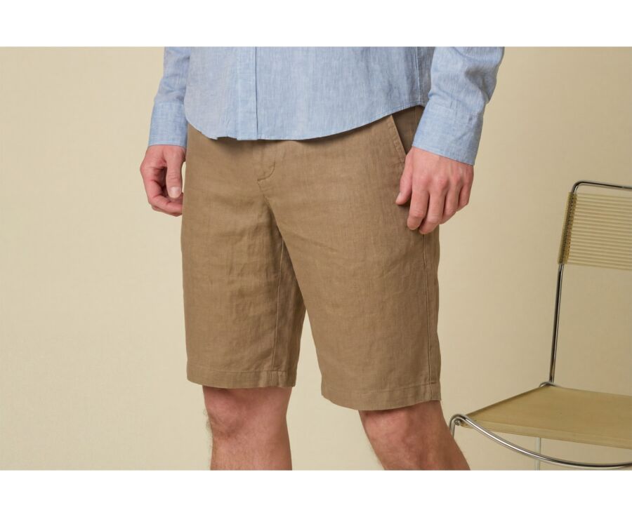Desert Linen Bermuda Shorts - BORYS