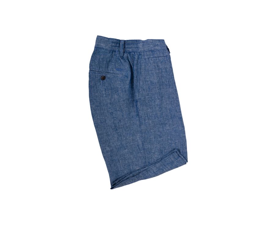 Blue Chambray linen shorts - BORYS