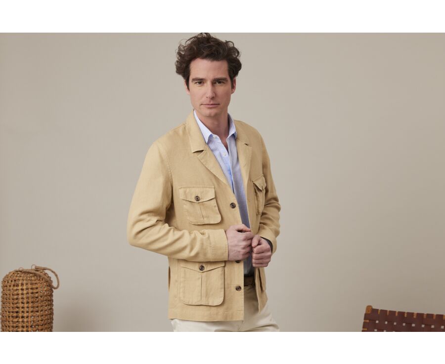 Men's beige safari jacket - JALBERT