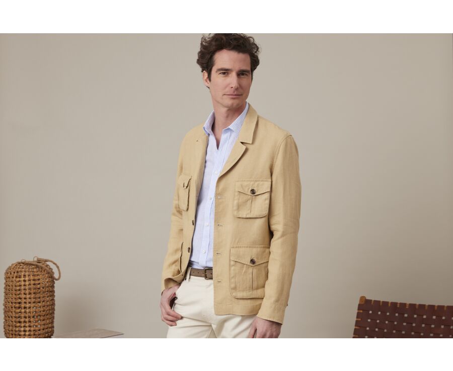 Men's beige safari jacket - JALBERT