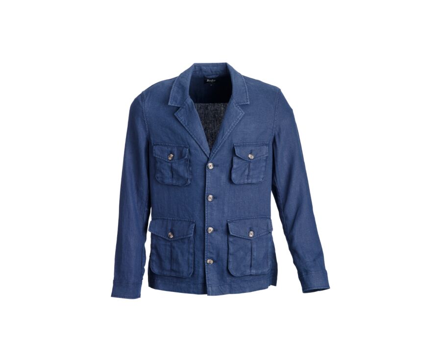 Navy safari jacket best sale