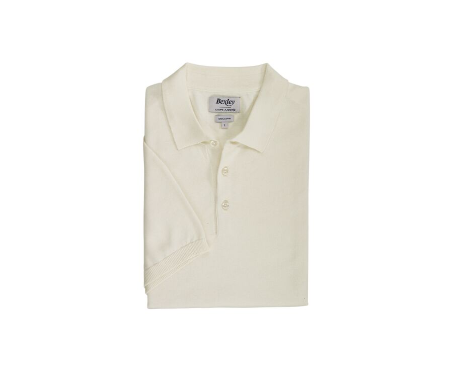 Unbleached men's polo shirt - BRAIDEN